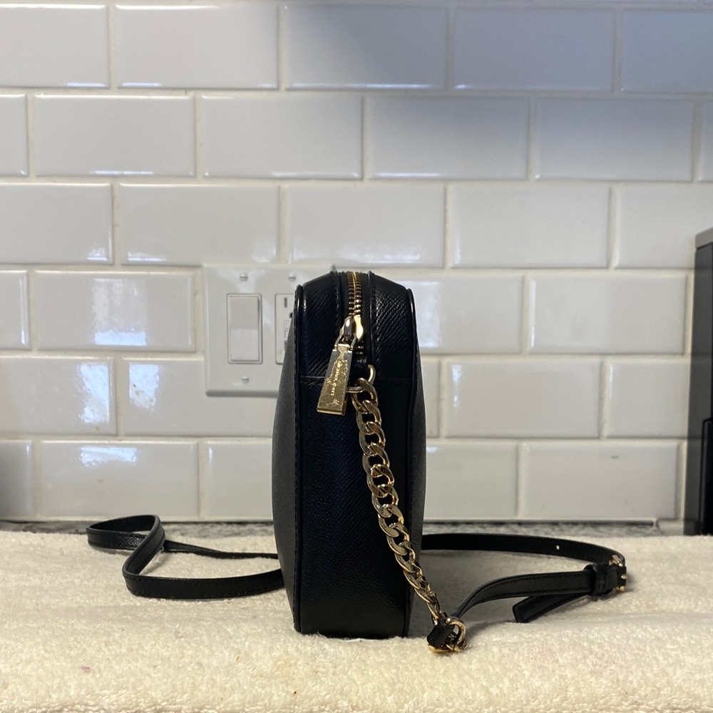 Michael Kors Black Crossbody Bag with Gold Accents - Picture 6 of 10